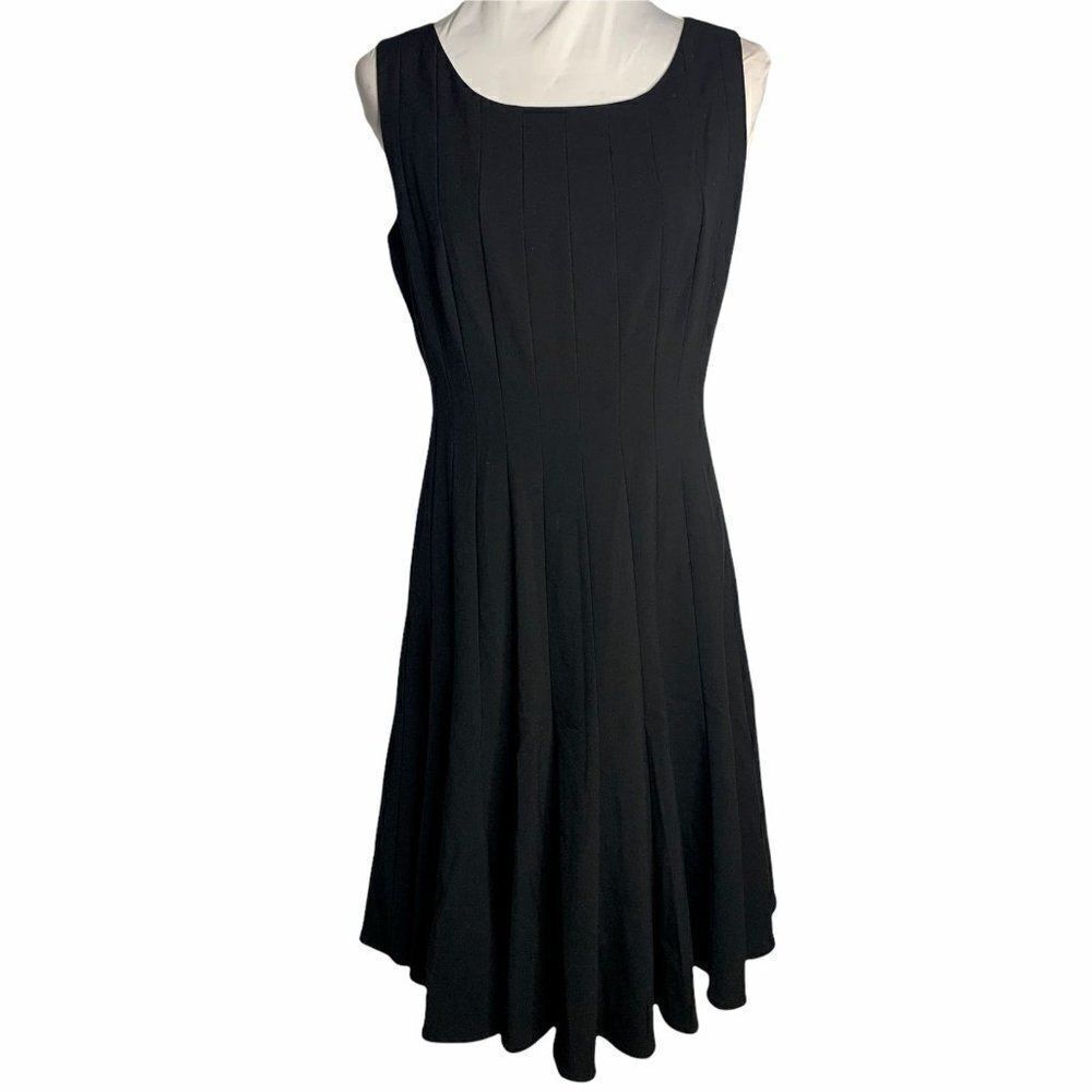 Vintage Calvin Klein Paneled Swing Dress 8 Black
